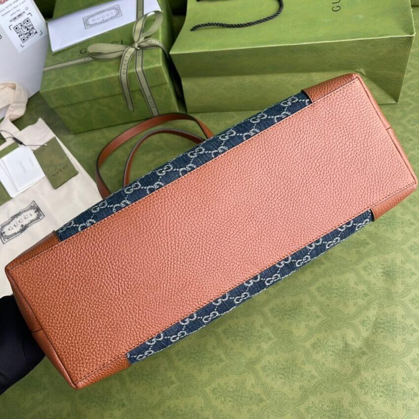 Gucci Denim Ophidia GG Medium Tote 631685