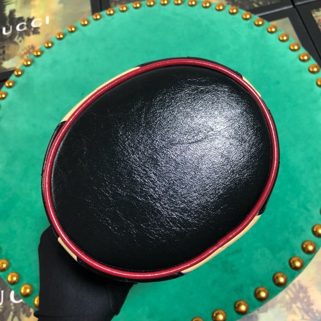 Gucci GG Marmont Mini Bucket Bag 575163 Beige/Black