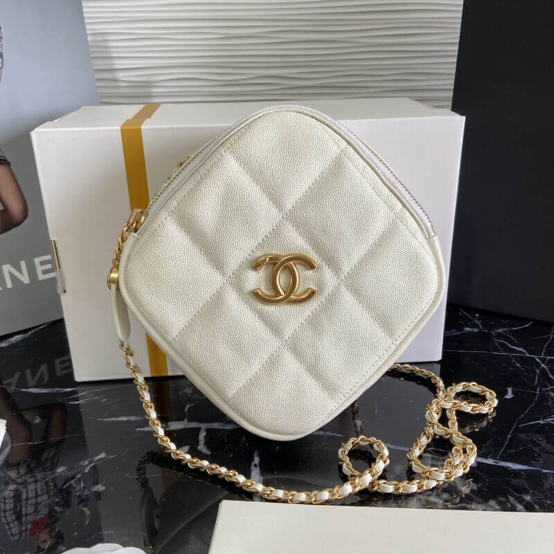 Chanel Small Diamond Bag AS2201 in Grained Calfskin