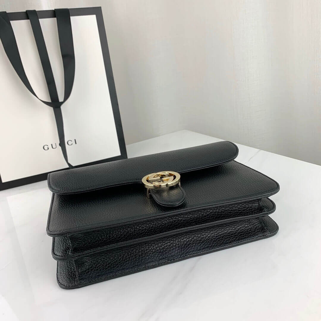 Gucci Interlocking GG Leather Crossbody Bag 28cm 510303