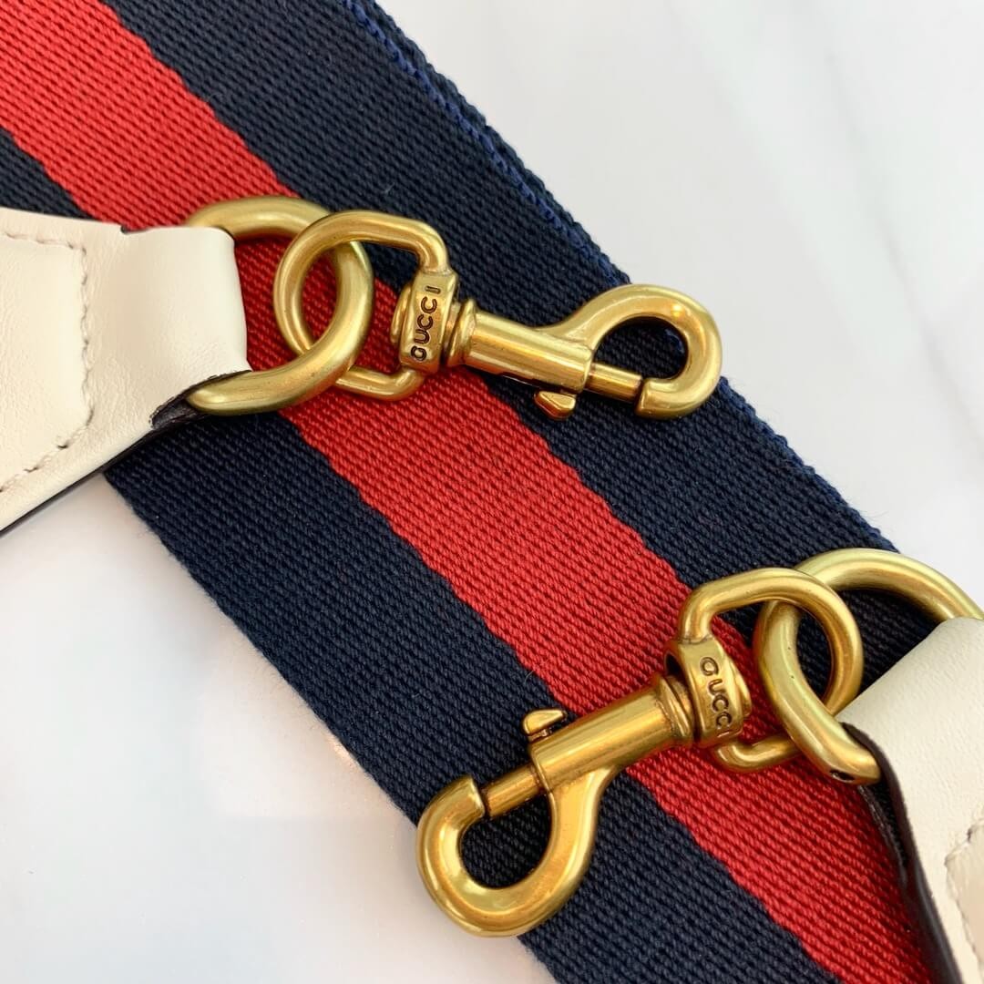 Gucci Dionysus Medium Top Handle Bag 448075 White/Blue/Red