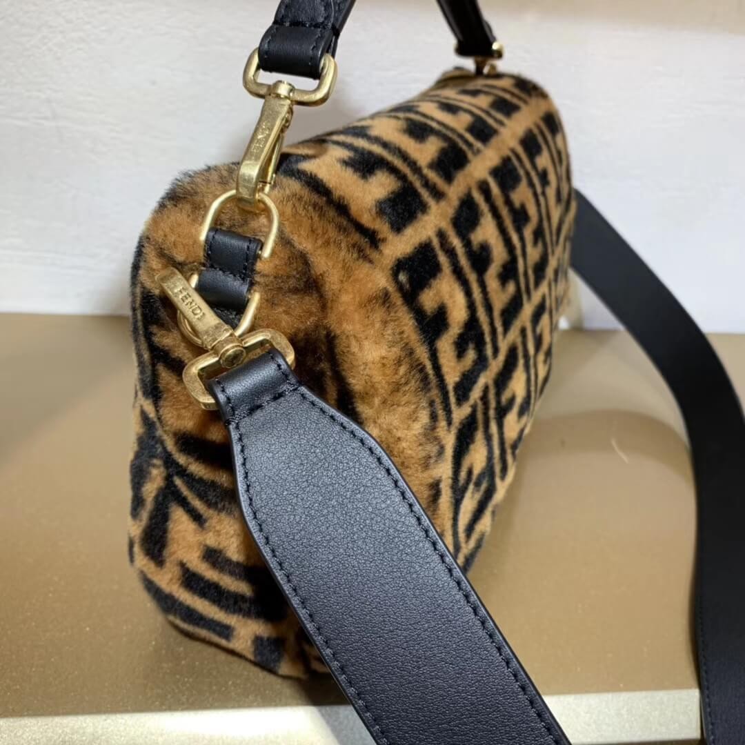 Fendi Sheepskin Large Baguette Bag 8BR771