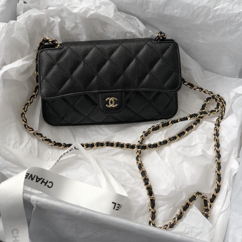 Chanel Foldable Tote Bag With Chain AP2095