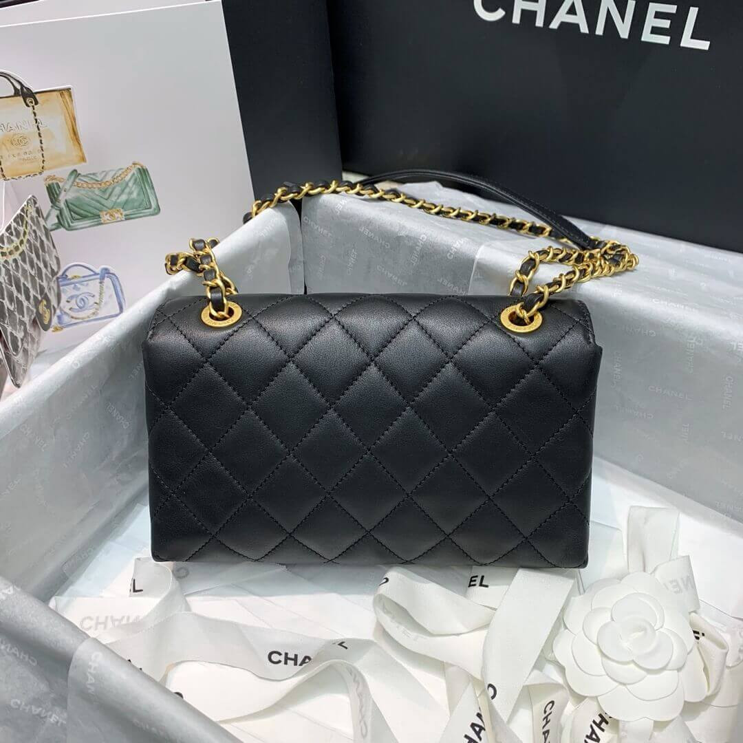 Chanel Front Logo Small Flap Bag AS1490