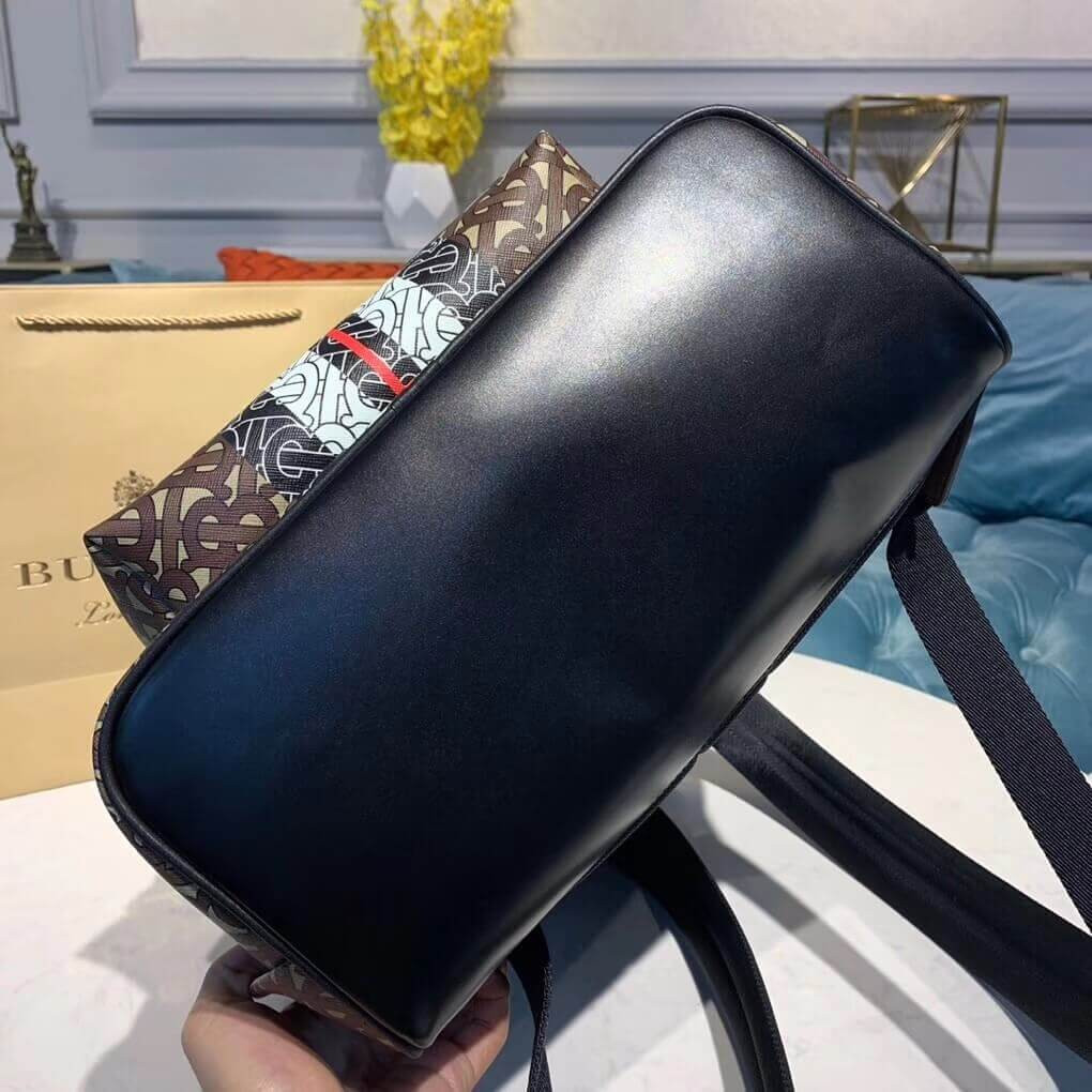 Burberry Monogram Stripe Print E-canvas Backpack 80186511