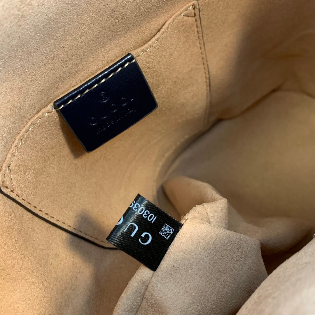 Gucci 1955 Horsebit Bucket Bag 602118 Blue/Red