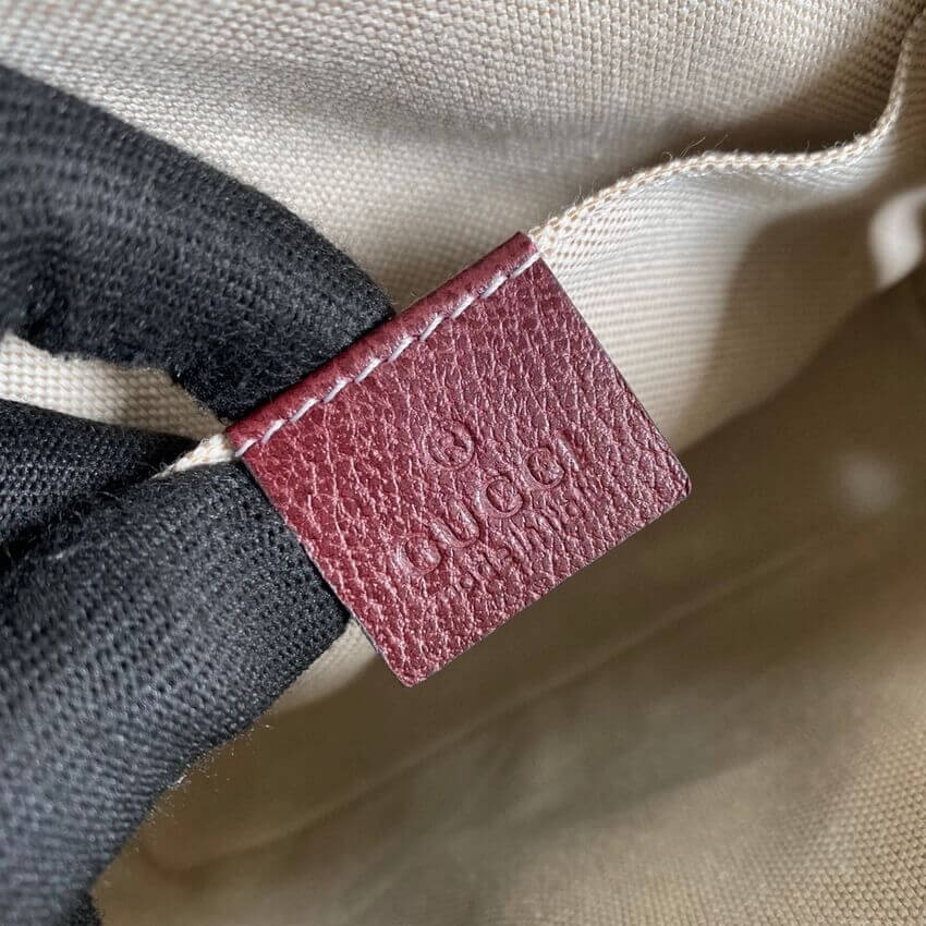 Gucci Horsebit 1955 GG Mini Bag 677212 in Burgundy GG Canvas