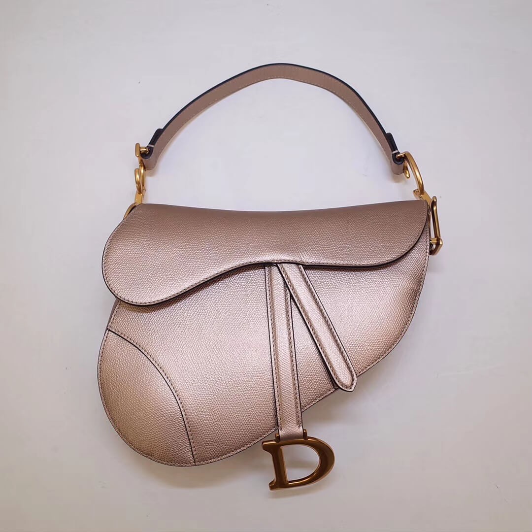 Christian Dior Grained Calfskin Saddle Bag M0446