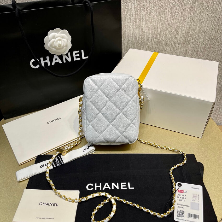 Chanel Mini Camera Bag Iridescent Grained Calfskin Bag AS2857