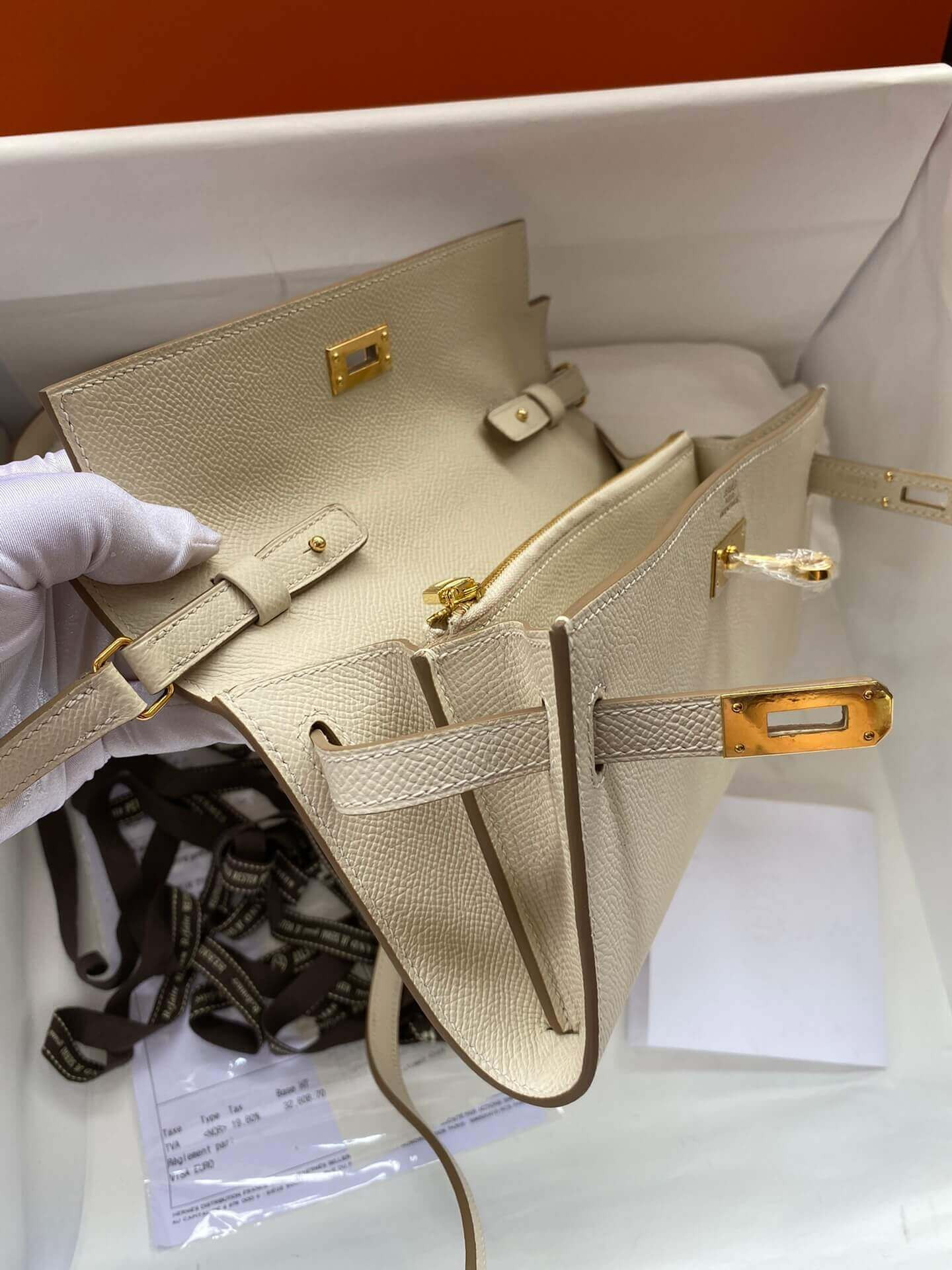 Hermes Kelly Wallet to Go Woc 499041 Off-White