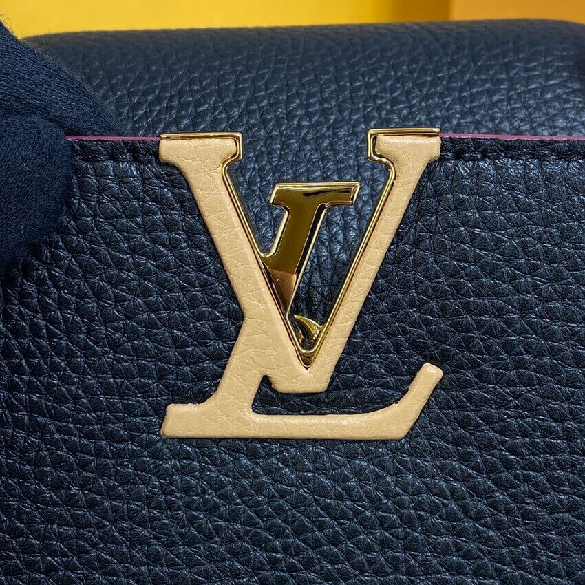 Louis Vuitton Capucines BB M59061 Black/Arizona Beige
