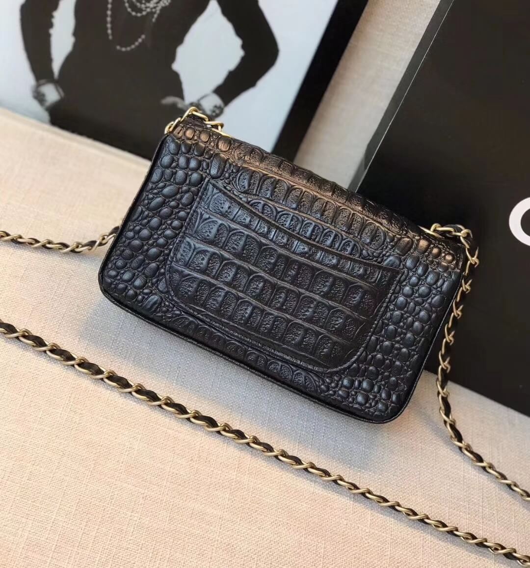 Chanel Alligator Flap Classic Bag 1116