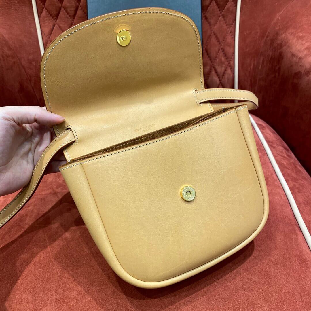 Saint Laurent Kaia YSL-Plaque Small Leather Satchel 619740