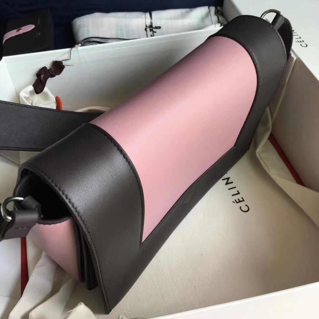 Celine Frame Medium Shoulder Bag 180263 Black/Pink