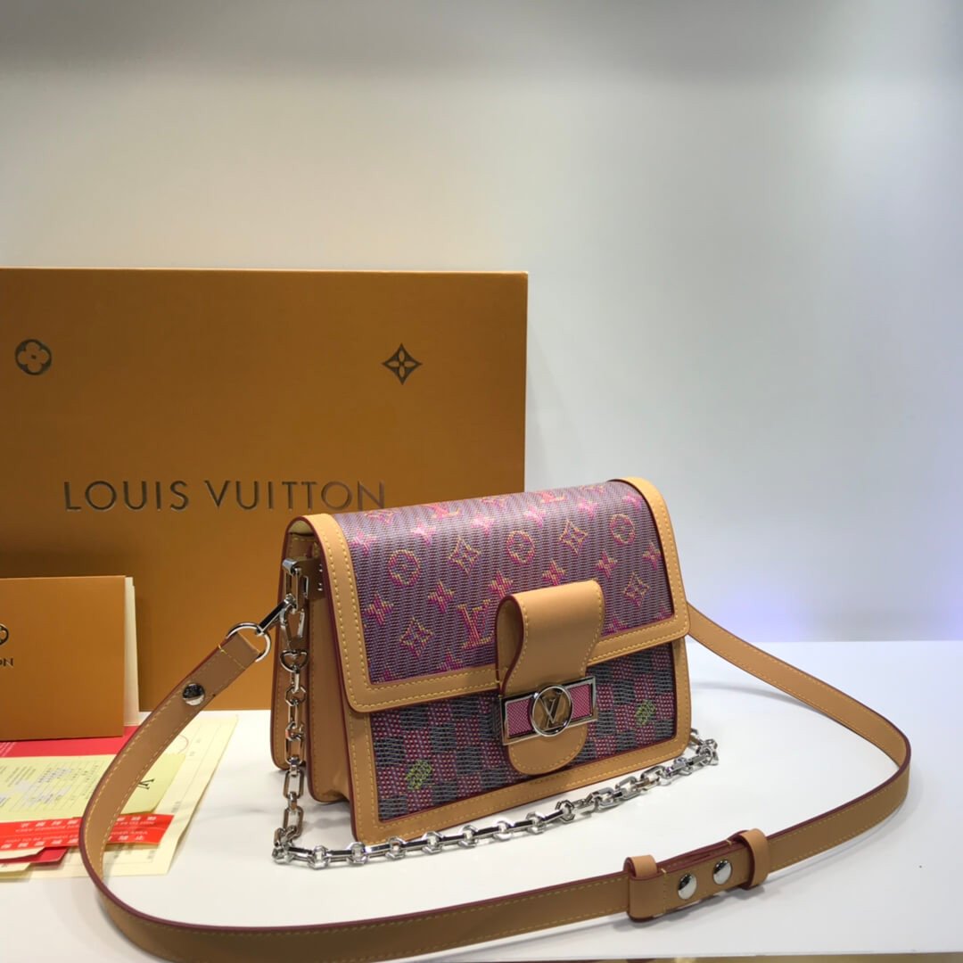 Louis Vuitton Printed Calf Leather Dauphine MM M55452