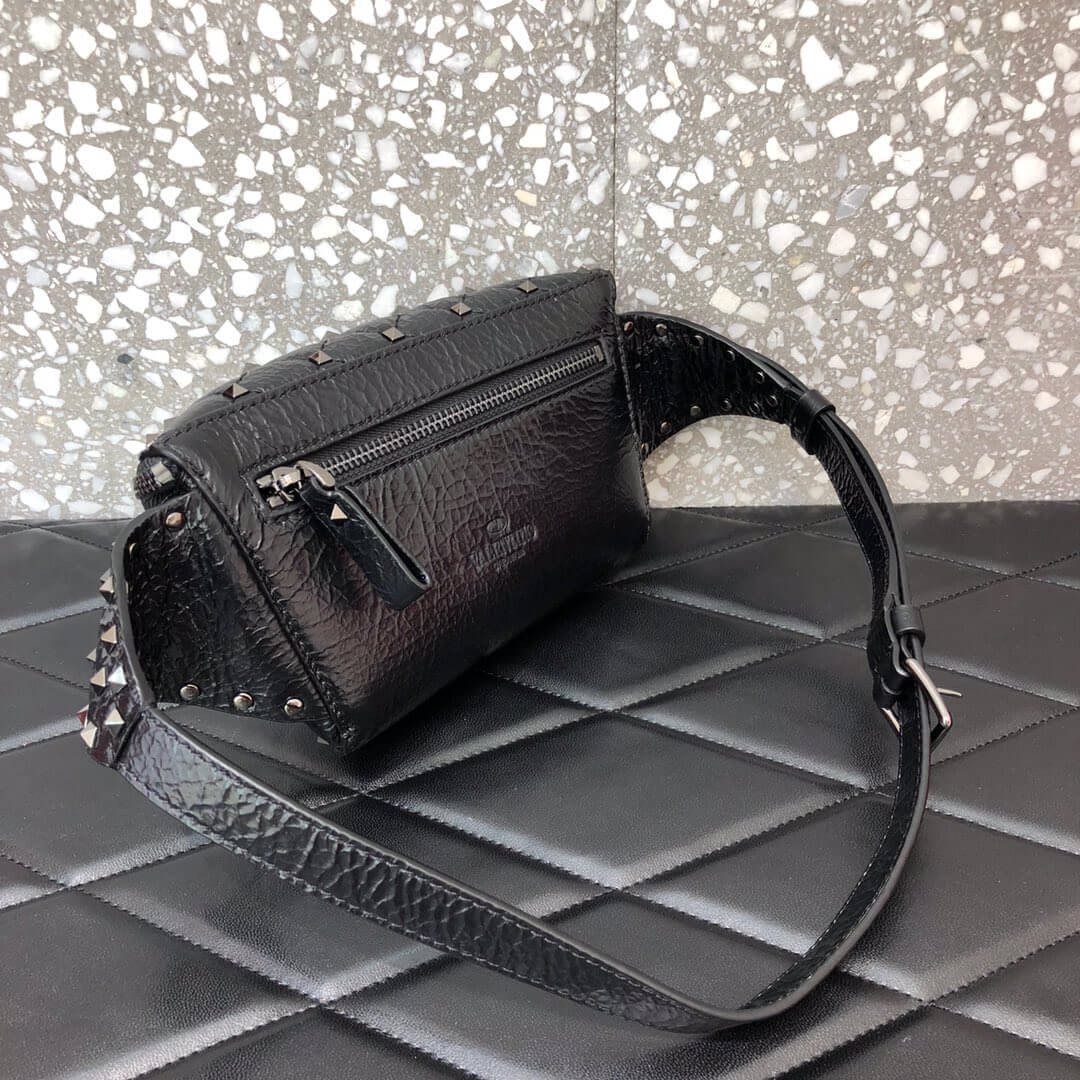 Valentino Garavani Rockstud Spike Waxy Leather Belt Bag 0620B