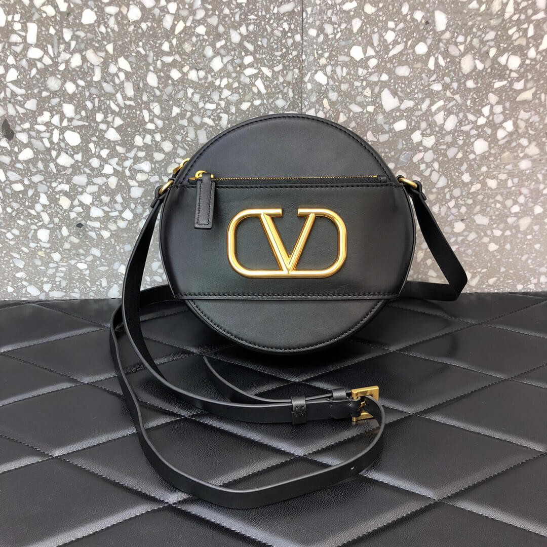 Valentino 'VLOGO' Leather Round Crossbody Bag A0088
