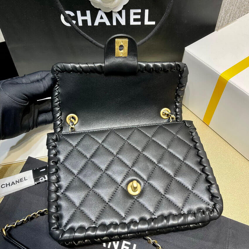 Chanel Braided Calfskin Flap Bag AS6075
