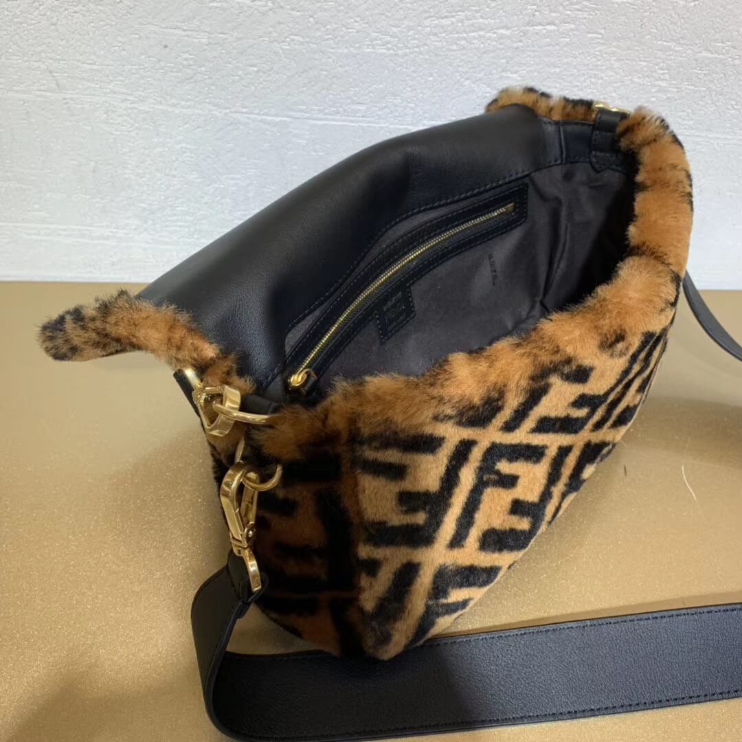 Fendi Sheepskin Baguette Bag 8BR600