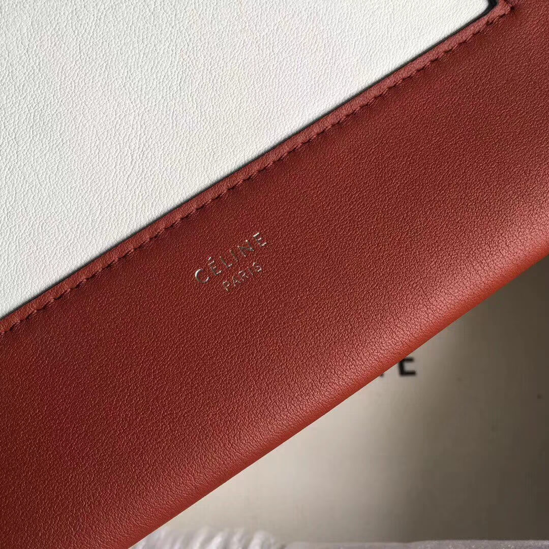 Celine Frame Medium Shoulder Bag 180263 Red/White