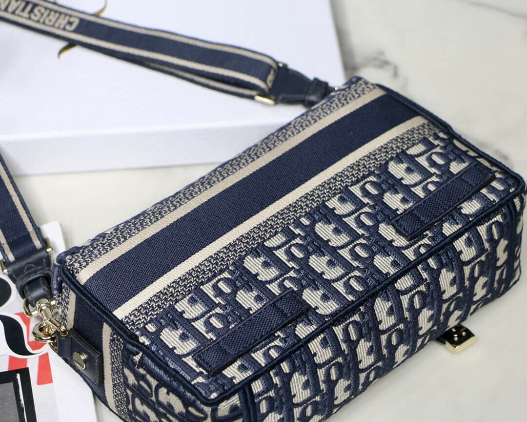 Christian Dior Small DiorCamp Bag in Oblique Embroidery M1241