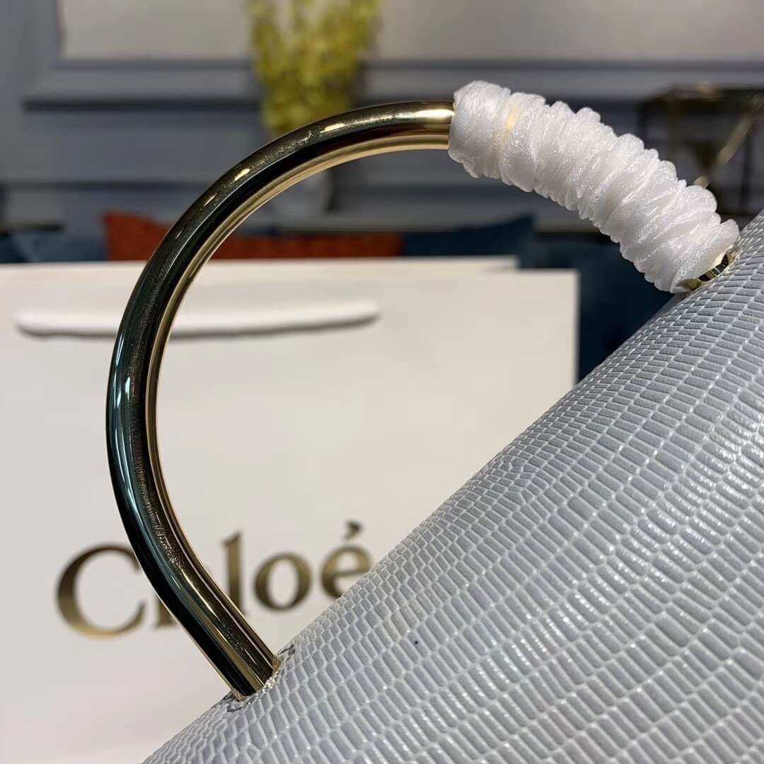 Chloe Small Aby Lock Chain Bag Embossed Lizard Effect S1220