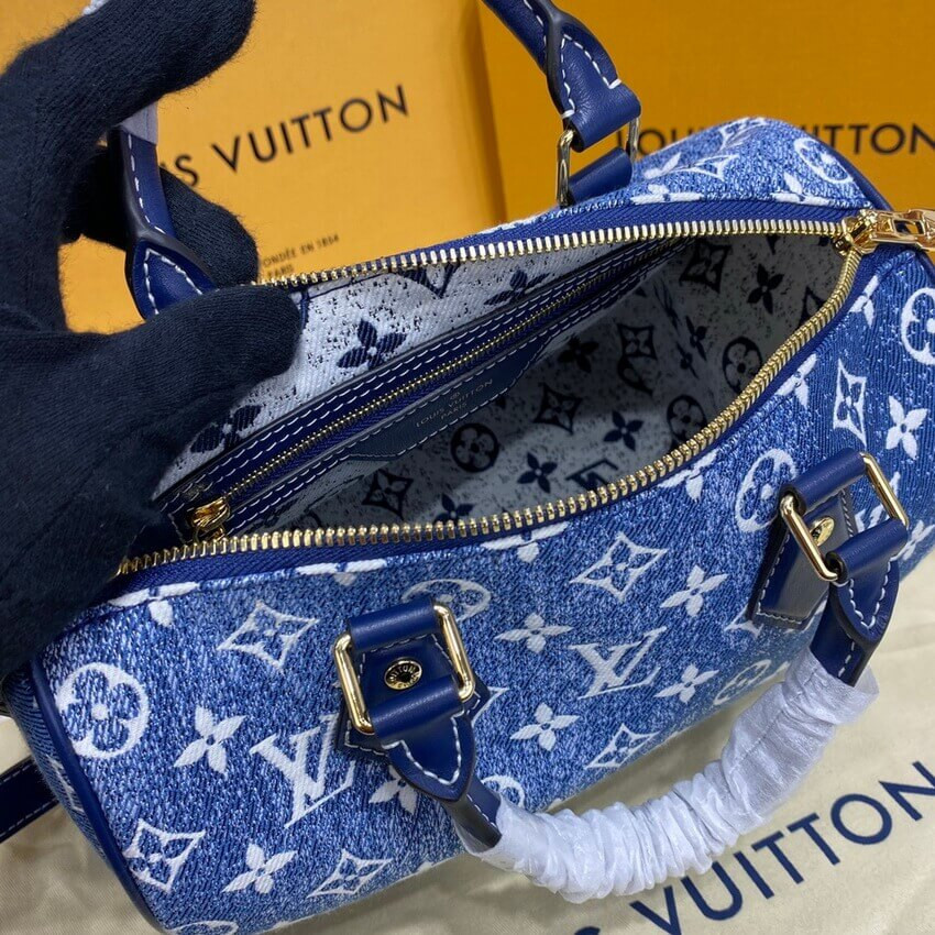 Louis Vuitton Monogram Jacquard Denim Speedy Bandouliere 25 M59609