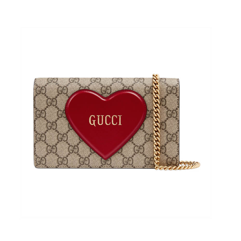 Gucci Valentine's Day Chain Card Case Wallet 648948