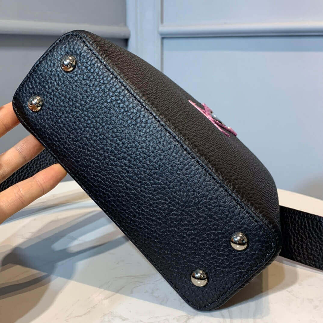 Louis Vuitton Taurillon Leather and Ayers Snakeskin Capucines Mini M55914