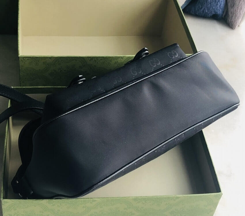 Gucci GG Guccissima Black Nylon Small Messenger Bag 510335