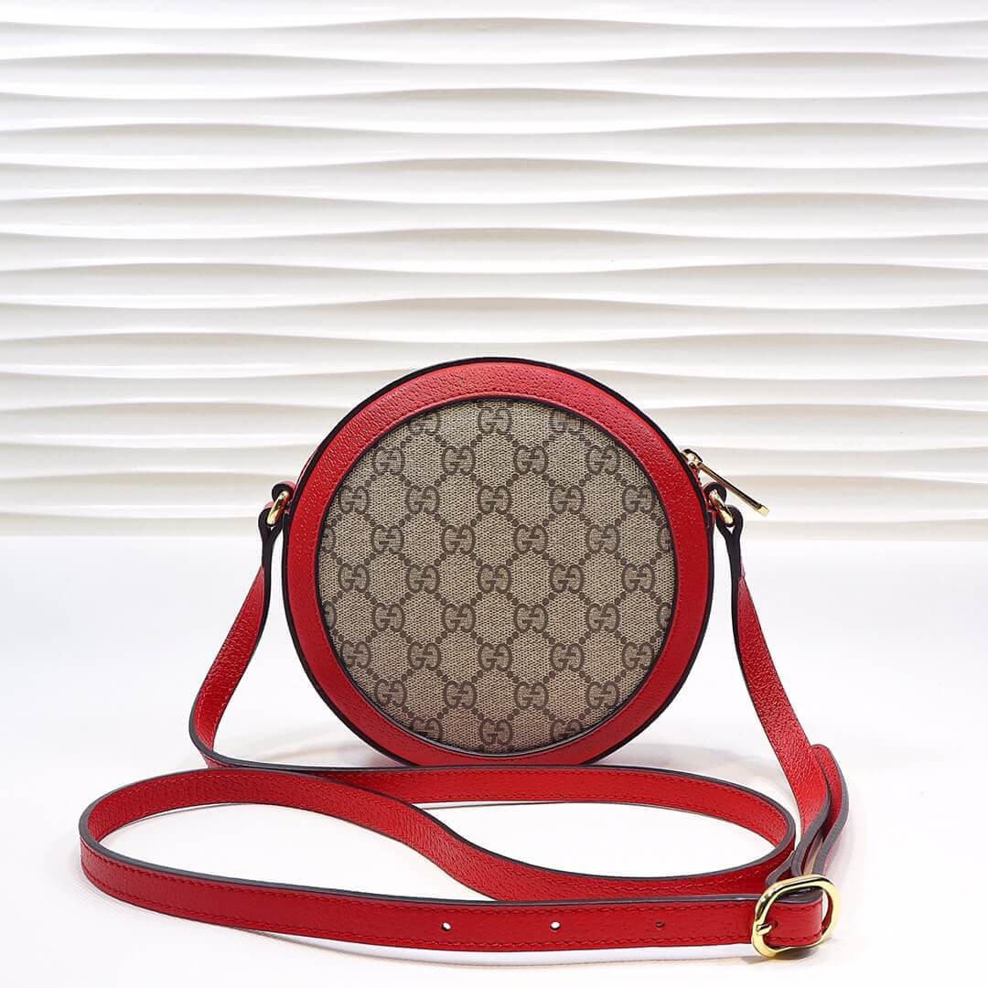 Gucci GG Apple Print Round Shoulder Bag 625216