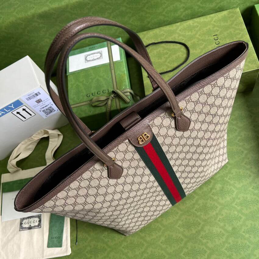 Balenciaga x Gucci Hacker Large Tote Bag 680127 Beige