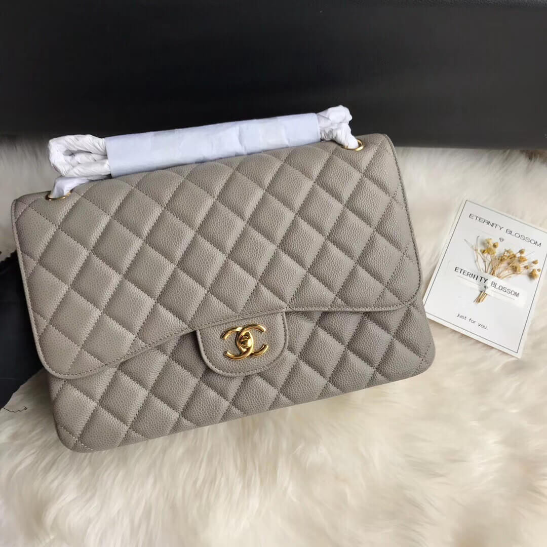 Chanel Caviar Calfskin 30cm Classic Flap Bag A01113