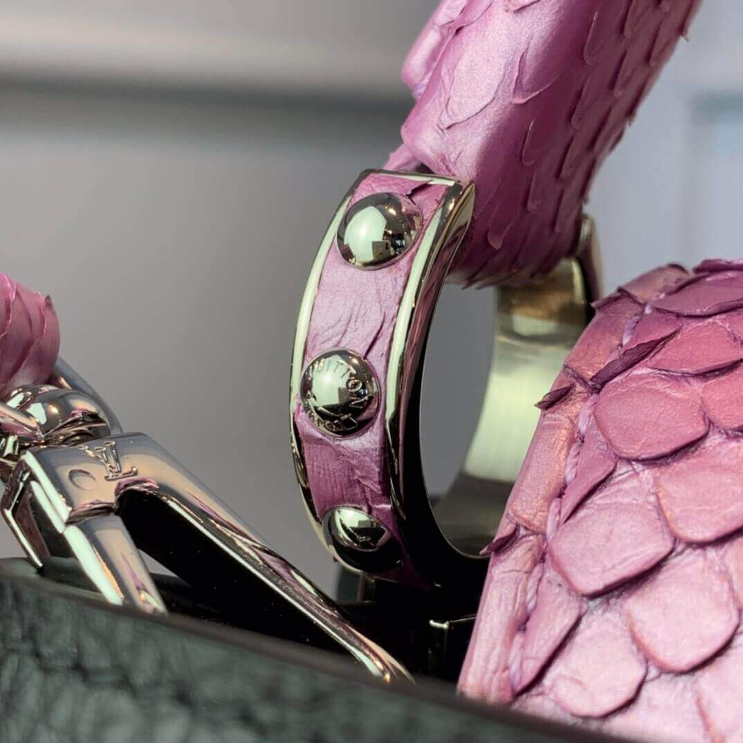 Louis Vuitton Taurillon Leather and Ayers Snakeskin Capucines Mini M55914