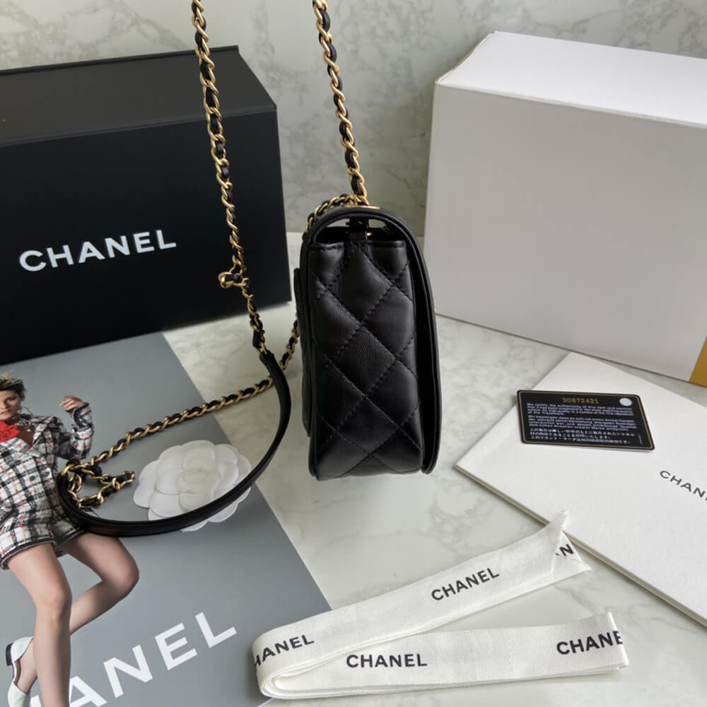 Chanel Studded CC Detail Flap Bag AS1181