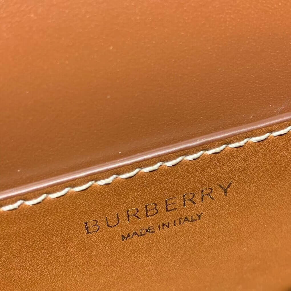 Burberry Mini Two-tone Canvas and Leather TB Bag 80171101