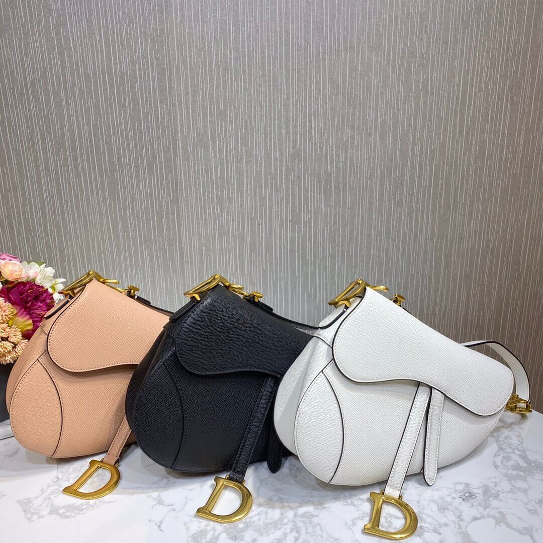 Christian Dior Saddle Bag in Grained Calfskin M0446