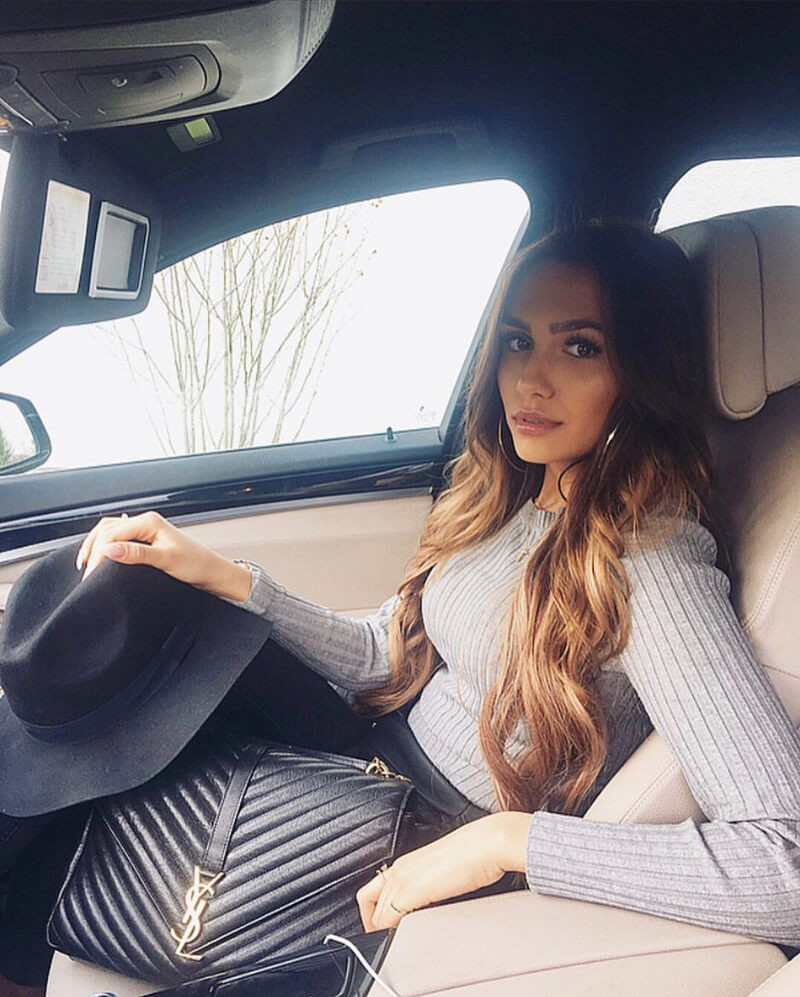 YSL Saint Laurent Sheepskin Matelasse Chevron Monogram Large College Satchel 392738 Black