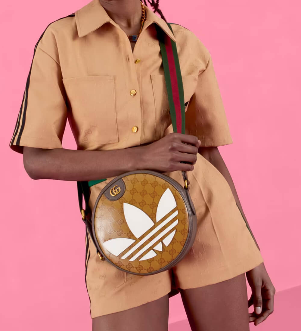 adidas x Gucci Ophidia Small Shoulder Bag 702640 in GG Crystal Canvas