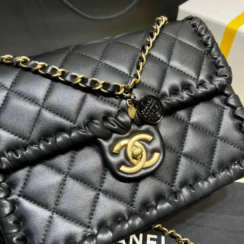 Chanel Braided Calfskin Flap Bag AS6075