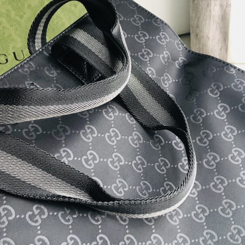 Gucci GG Guccissima Black Nylon Tall Tote Bag 449177