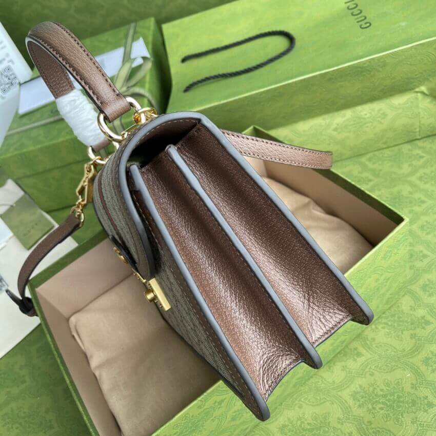 Gucci Ophidia Small Top Handle Bag With Web 651055