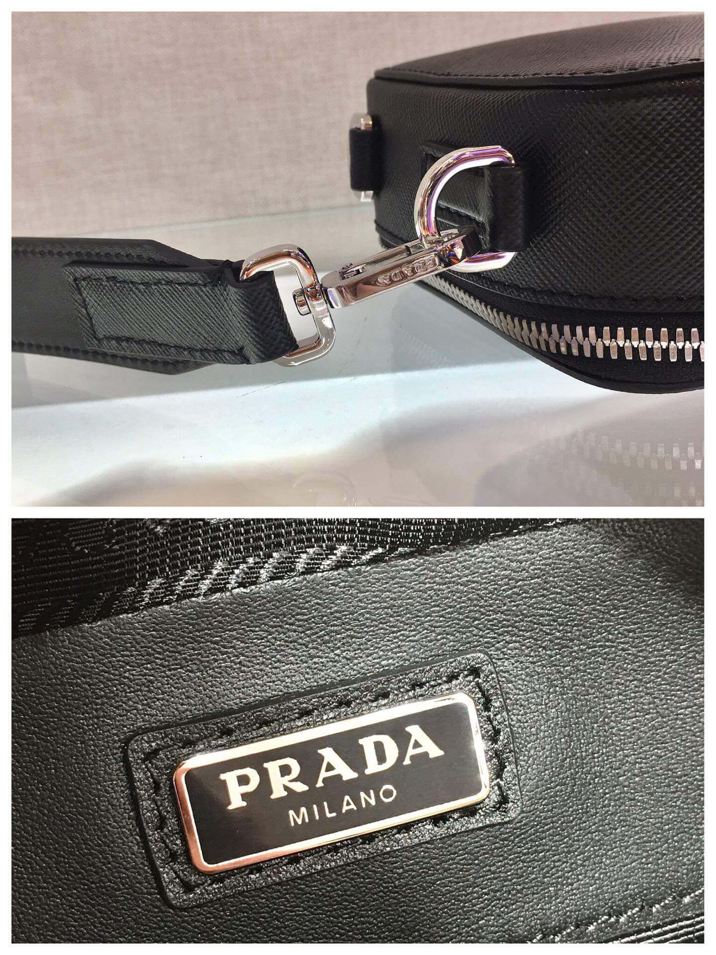 Prada Brique Saffiano Leather Cross-Body Bag 2VH070