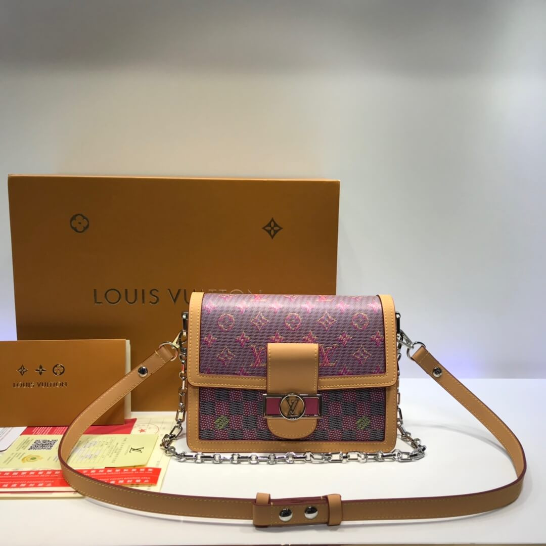 Louis Vuitton Printed Calf Leather Dauphine MM M55452