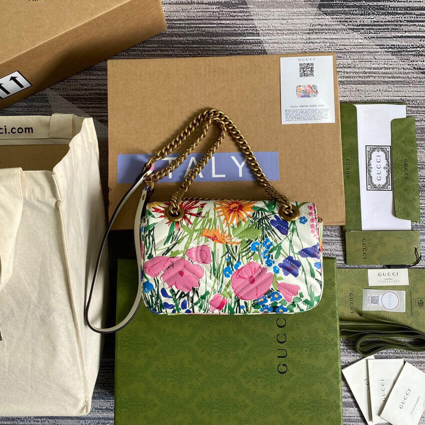 Gucci Ken Scott Print GG Marmont Mini Shoulder Bag 446744