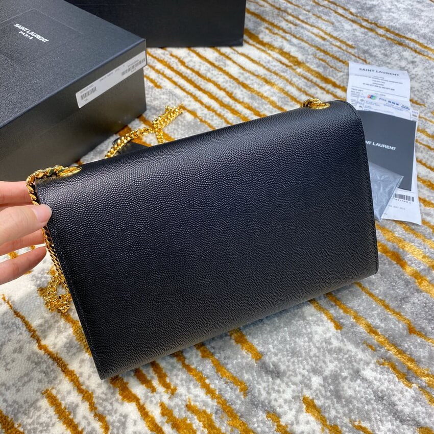 YSL Saint Laurent Kate Medium With Tassel In Grain De Poudre Leather 354119 Black