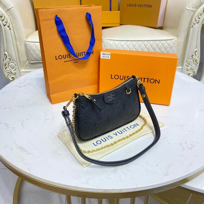 Louis Vuitton Monogram Empreinte Easy Pouch On Strap M80349 Black