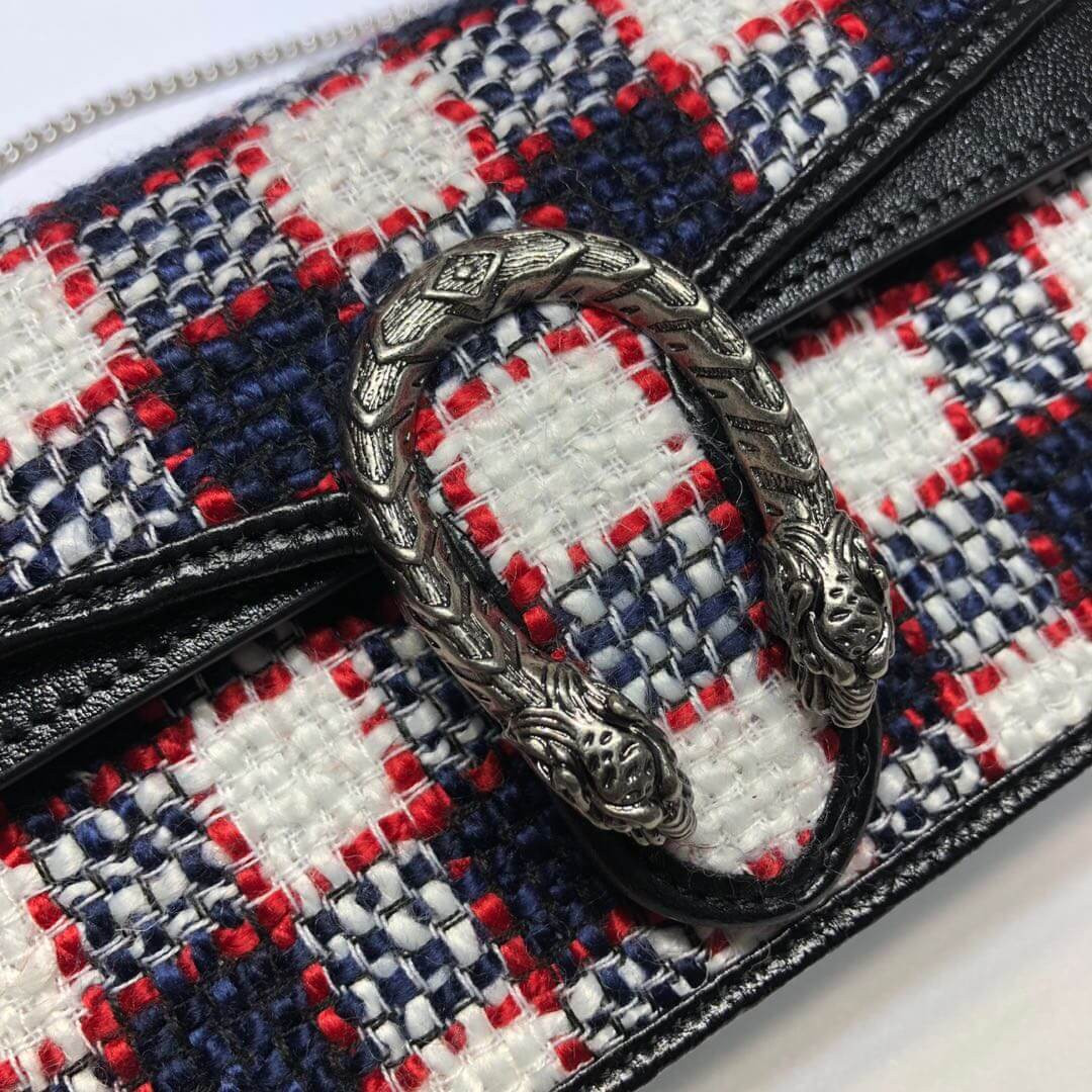 Gucci Dionysus Check Tweed Mini Bag 476432