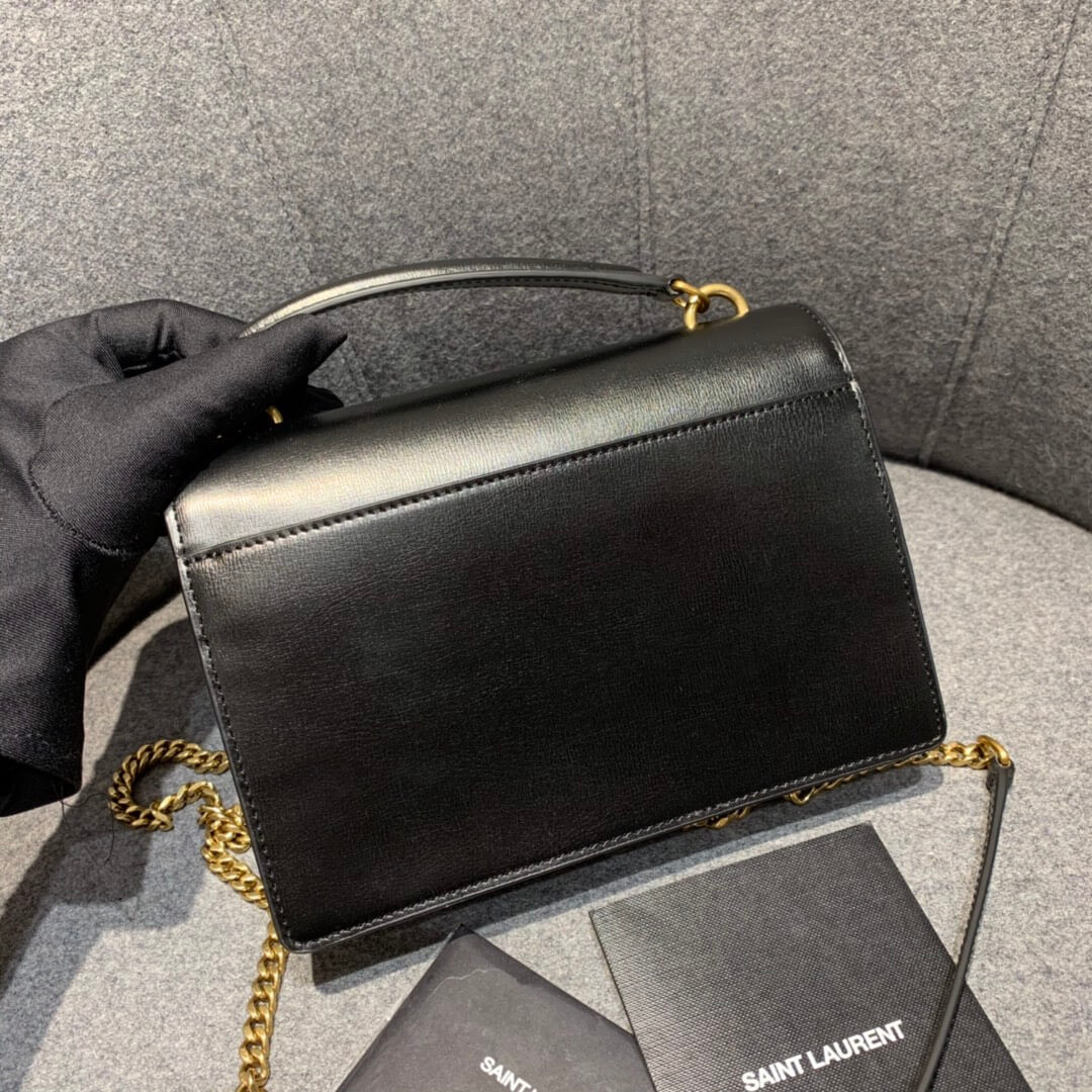 Saint Laurent Sunset Chain Wallet In Smooth Leather 533026