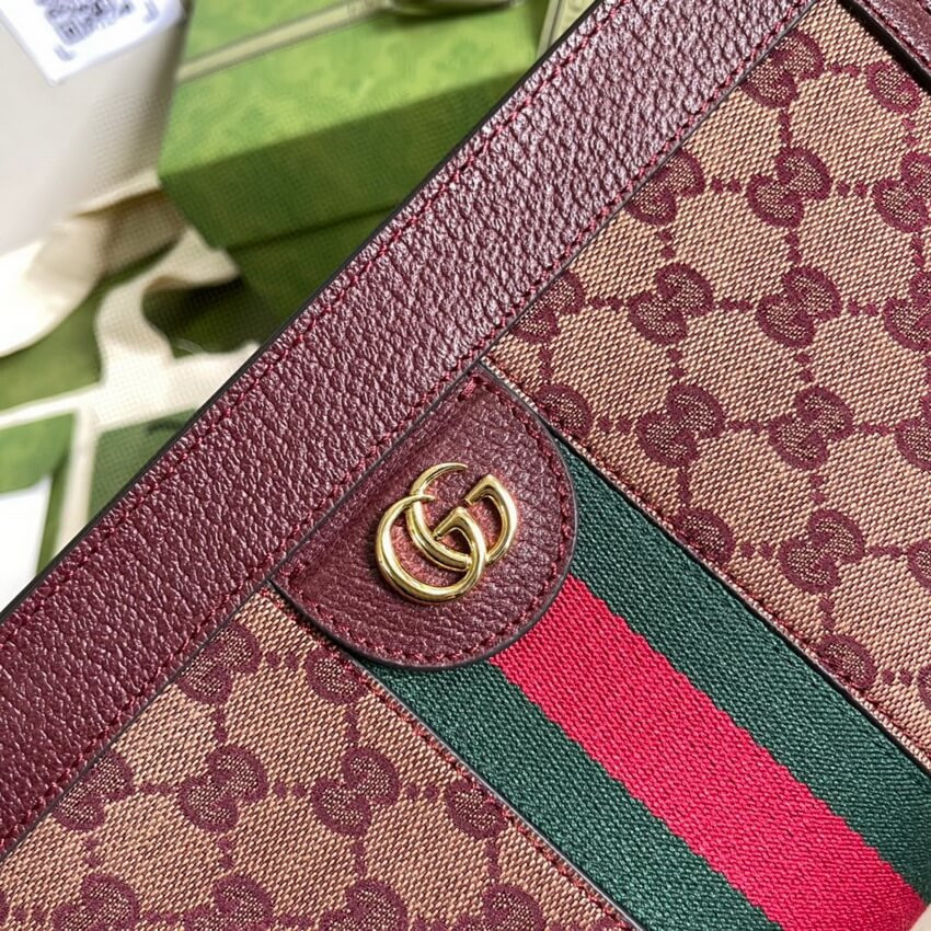 Gucci Ophidia GG Small Shoulder Bag 503877 in Burgundy